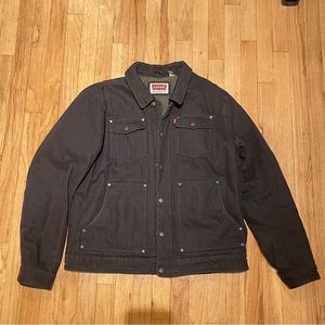 Levi’s Black Quilt Lined Denim Trucker Jacket